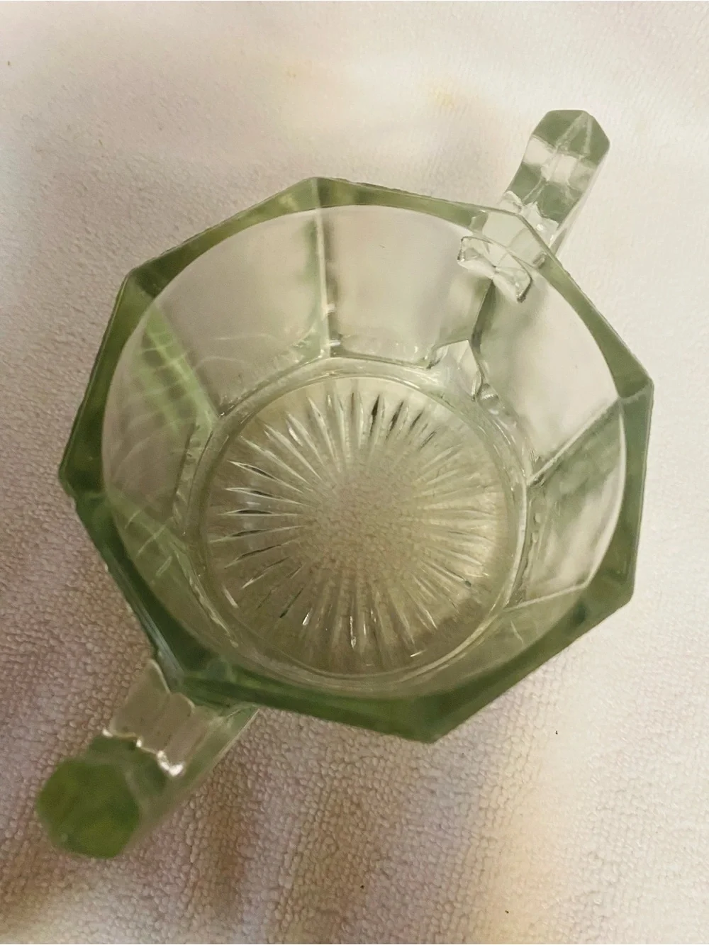 VNTG Peerless Colonial Clear Open Sugar Bowl Double Handled